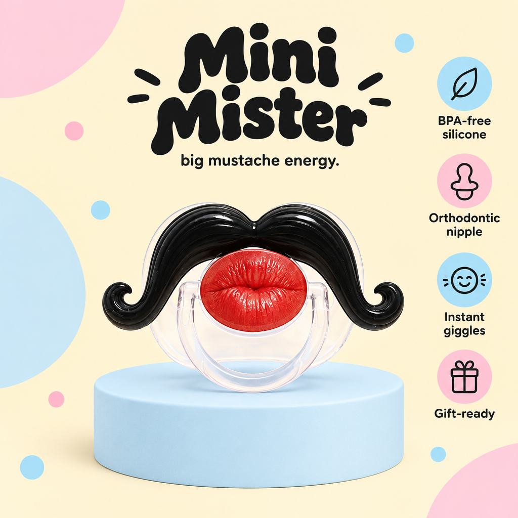 Mini Mister mustache pacifier